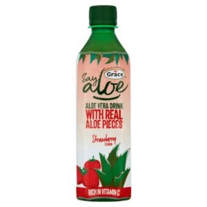 Grace Say Aloe Vera Drink Strawberry Flavour 500ml × 12 × 1