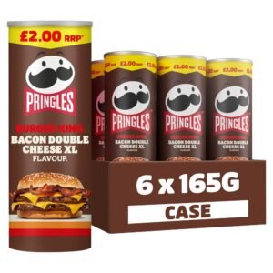 Pringles Burger King Bacon Double Cheese XL Sharing Crisps £2 165g×6×1
