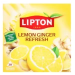 Lipton Infusion Pyramid Teabags Lemon & Ginger 20's  × 4