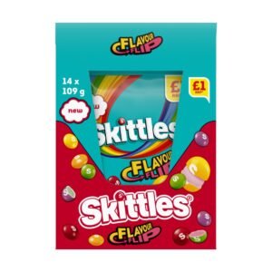 Skittles Fruit Flavour Flip Sweets 109g PMP £1 109g × 14 × 1