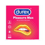 DUREX CONDOMS PLEASURE MAX 3’S X 24PK