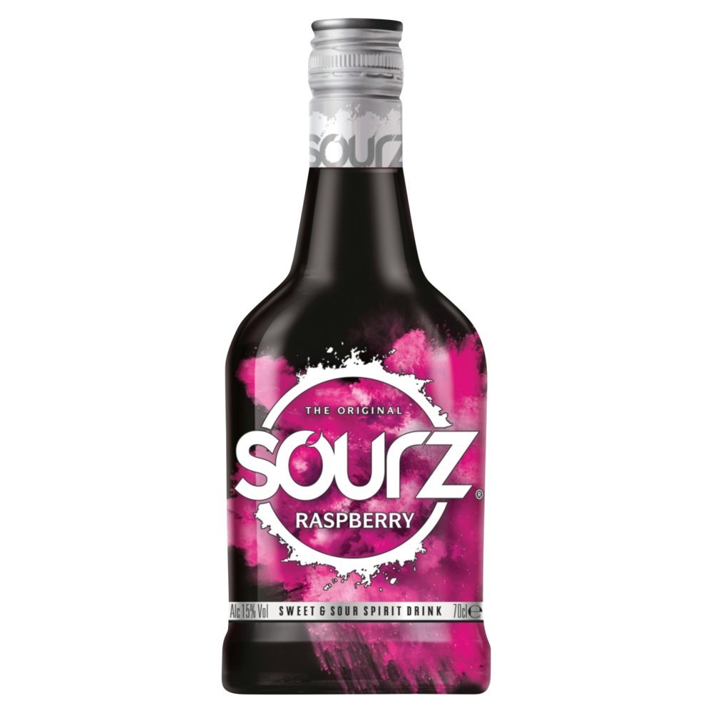 Sourz Raspberry Sweet & Sour Liqueur 70Cl × 1