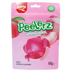 Amos Peelerz Lychee Peach  Peg Bag 12x65g