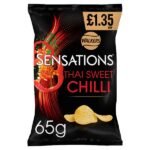 Walkers Sensations Thai Sweet Chilli Crisps 65g PMP £1.35 RRP 65g × 18 × 1