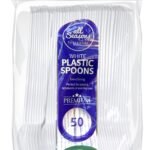 Extra Strong White Plastic Spoons 50PK