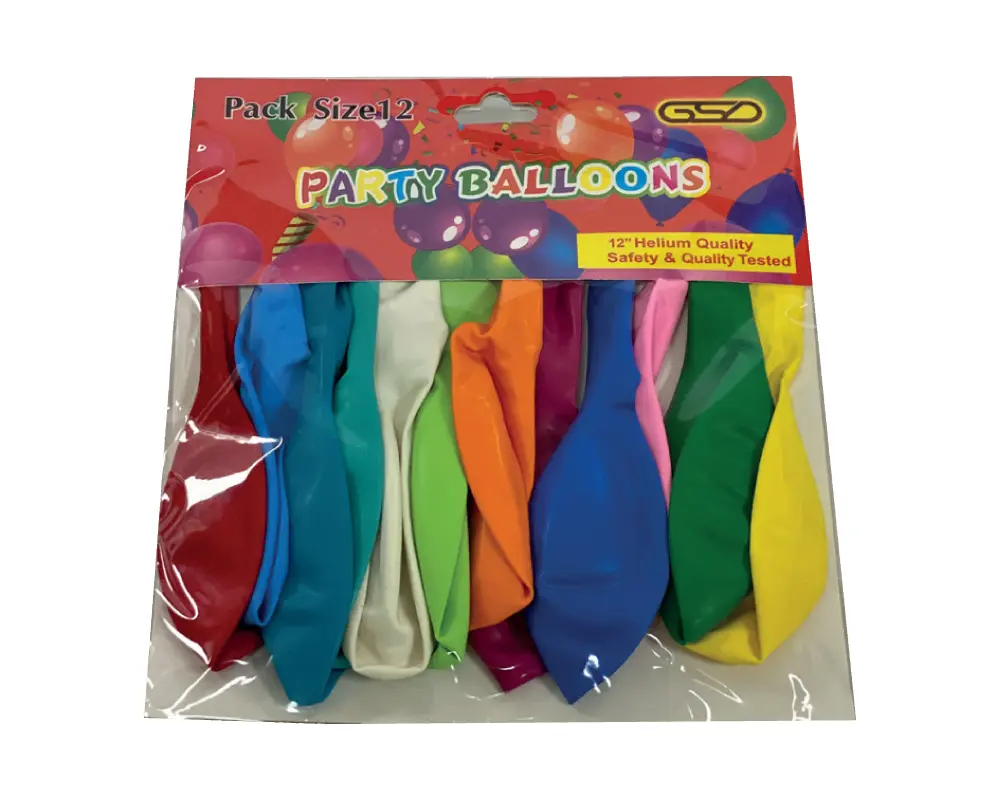 12-GSD-PLAIN-PARTY-BALLOONS PLAIN -PARTY BALLOONS – 12PK - Image 1