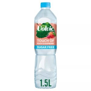 Volvic Touch of Fruit Peach & Raspberry Sugar Free Still Flavoured Water  1.5Ltr × 6 × 1