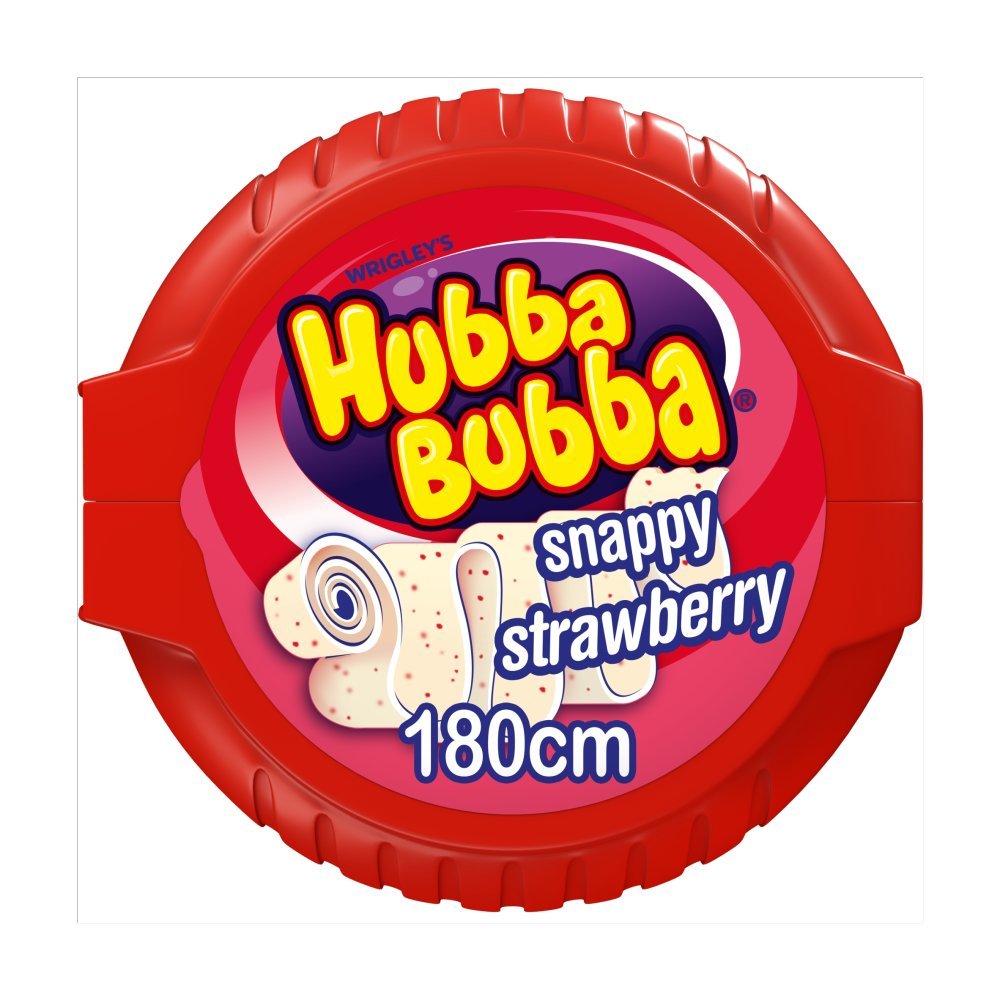 4009900381352 Hubba Bubba Chewing Gum Tape Strawberry 56g Pk × 12 × 15 - Image 1