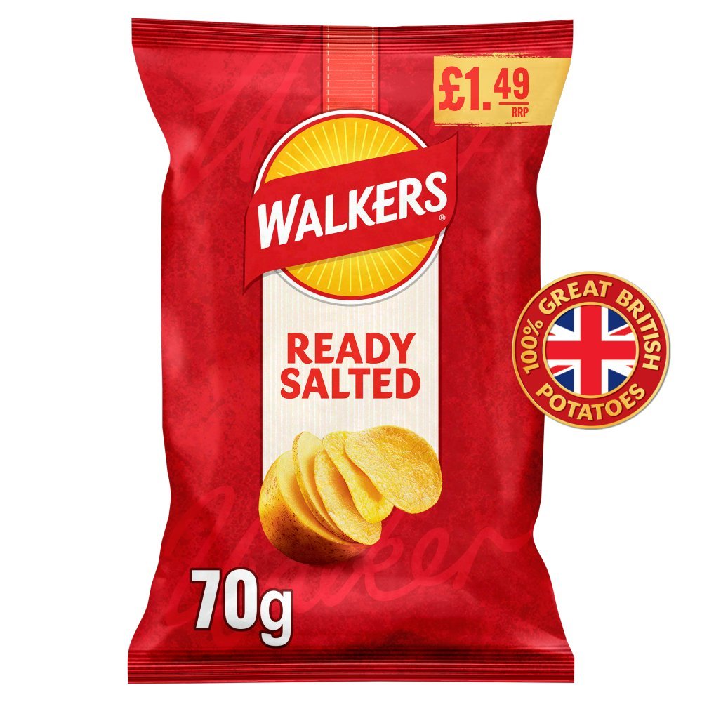 5000328085661 Walkers Ready Salted Sharing Crisps 70g PMP £1.49 RRP 70g × 18 × 1 - Image 1
