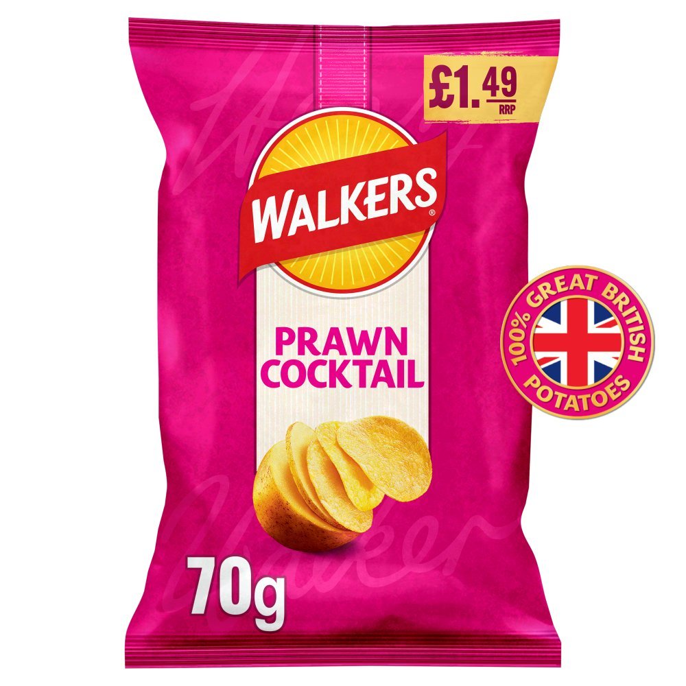 5000328085753 Walkers Prawn Cocktail Sharing Crisps 70g PMP £1.49 RRP 970g × 18 × 1 - Image 1