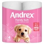 Andrex Family Soft Toilet Tissue 4 Rolls 4Roll × 6 × 1
