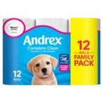 Andrex Complete Clean Toilet Tissue Standard 12 Rolls 12Rolls × 1