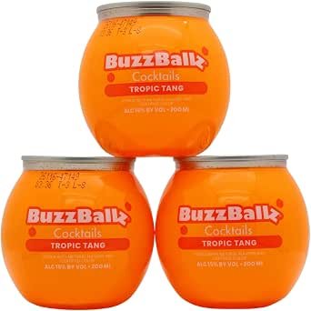 61lAQLCU5XL._AC_SY445_SX342_QL70_ML2_ BuzzBallz - Tropical Tang Cocktail 20cl x 24 15% ABV 24 x 20cl - Image 1