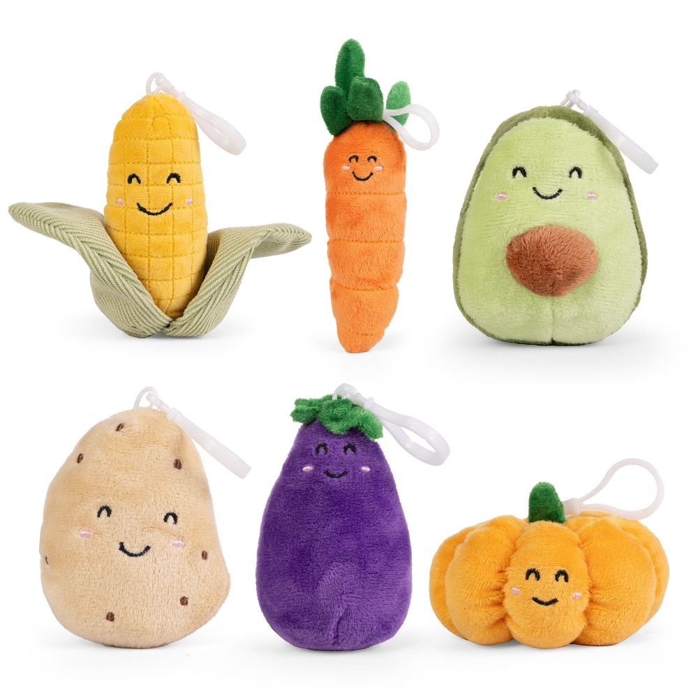 mediumAN06VGK LITTLE Living Nature Clips Vegetable Plush Keyrings Age Range 12 Months + 10.00 x 7.50 x 7.00 cm - Image 1