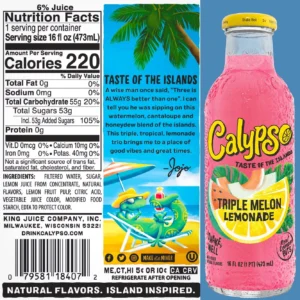 Calypso Triple Melon Lemonade 473ml 473ml × 12 × 1