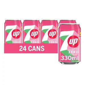 7UP Zero Sugar Pink Lemonade Can 330ml 330ml × 24 × 1