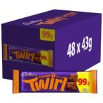 Cadbury Twirl Orange Chocolate 99p PMP Bar 43 g 43g × 48 × 1