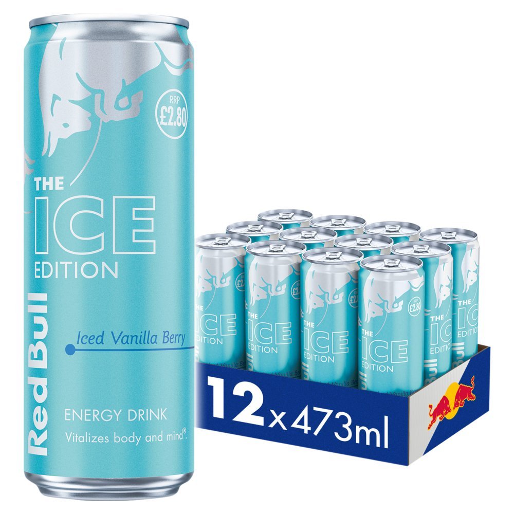 9002490304591 Red Bull Ice Edition Iced Vanilla Berry Energy Drink PM £2.80 473ml × 12 × 1 - Image 1