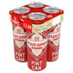 Cruzcampo Sevilla Lager Beer 4.4% ABV Pint Cans 568ml × 6 × 1